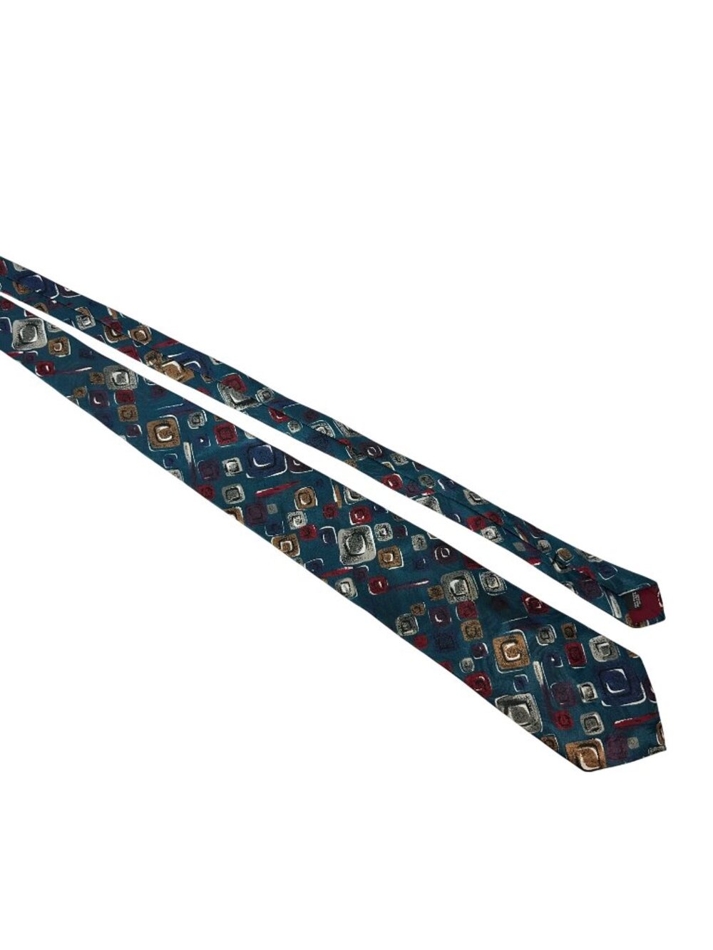 Ketch Classics Mens Geometric Pattern Tie Multicolor 100% Polyester Made In USA